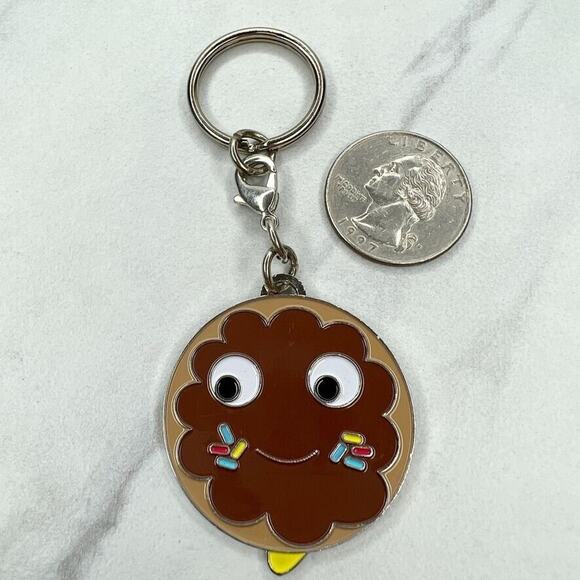 Kid Robot Yummy Sprinkle Donut Doughnut Keychain Keyring - Picture 3 of 7